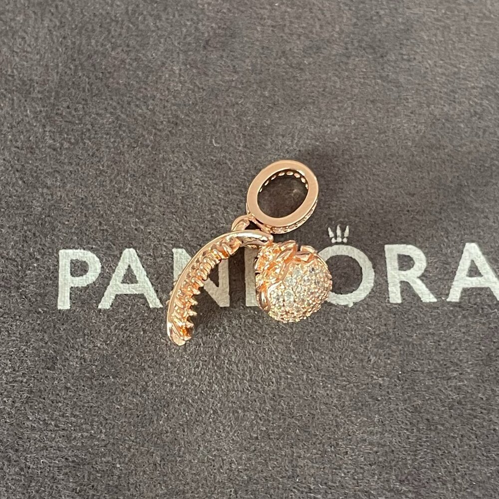 New Pandora Sparkling Pine Cone Dangle Charm